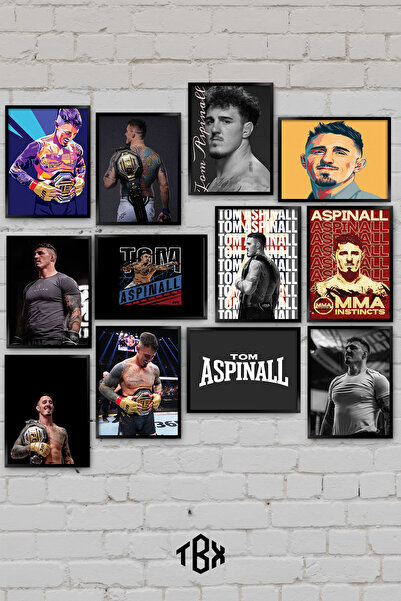 tablomaxtbx Set de pictură decorativă MDF, 12 piese, Tom Aspinall UFC MMA, sp...