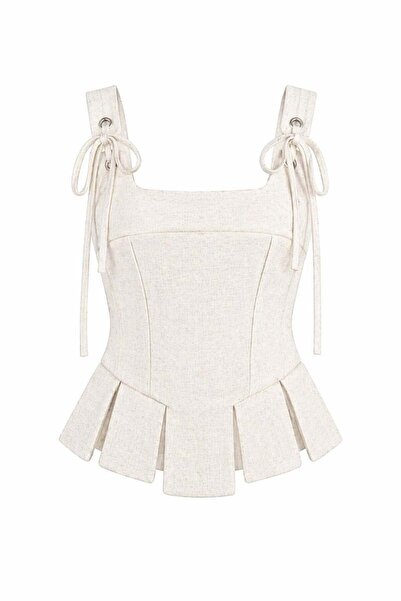 HAZELANNA Λινή μπλούζα με σχέδιο σε φέτες