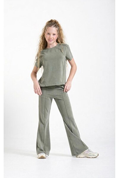 LOCO LOCO Limi Young Girl Child Soft Flexible Structured Spanish Trousers T-S...