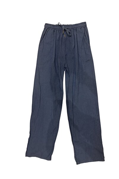 PHUTİ COLLECTION Italian Linen Pants with Tube Legs