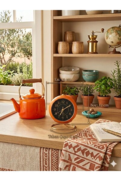 Duru Dijital Gold Retro Quartz Sessiz Ve Işıklı Dekoratif Masa Saati,Çalar Sa...