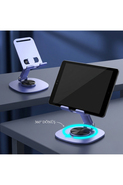 HİBOTEKNO Yüksek Kalite Metal 360 Dönebilen Ayarlanabilir Telefon Ve Tablet T...