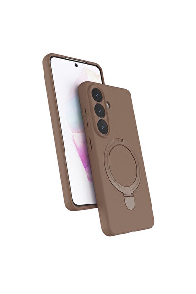 Samsung Galaxy A57 Case with Magsafe Ring Extra Stand Velvet Soft Color Silicone Cover