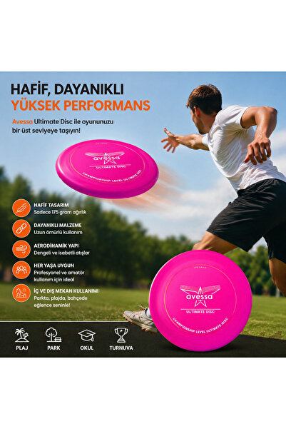 AVESSA Ultimate Disc Frizbi – Hafif, Dayanıklı, Yüksek - 175 Gram İdeal Ağırl...
