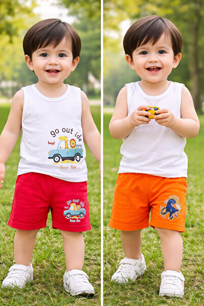 BİANCOFİGLİO ERKEK BEBEK ÇOCUK ŞORT 6-12 AY 12-18AY 18-24AY (1ADET KIRMIZI)