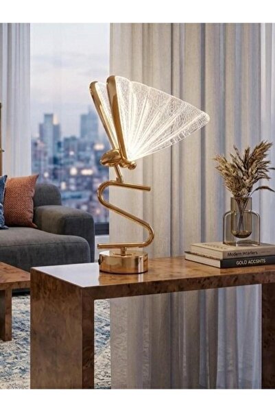 bella lighting Tasarım Lüks Masa Lambası Abajur Aç Kapa Butonlu Şarjlı Salon ...