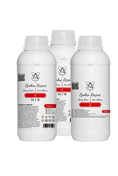 Alze Kimya Hobi Epoksi Reçine 3 Kg Şeffaf Hobi & Profesyonel İnce Döküm