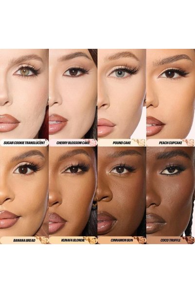 AI HUDA BEAUTY هودا بيوتي بودرة مضغوطة ايزي بيك - بيتش كب كيك
