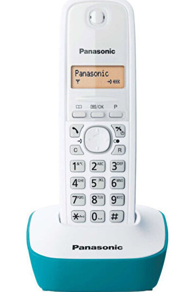 PANASONIC KX-TG1611 Ασύρματο Τηλέφωνο με Ελληνικό Μενού Λευκό-Μπλέ