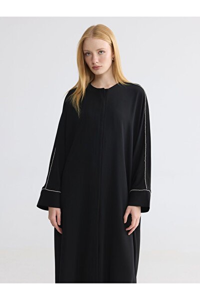 LC Waikiki LCW Modest Crew Neck Oversize Crepe Γυναικεία Φούρναρα