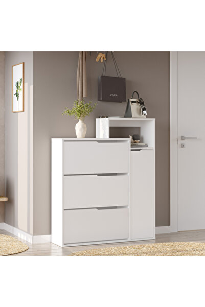 L'occi Concept Forge Modern 4 Kapaklı 7 Bölmeli Ayakkabılık - Düşer Kapaklı K...