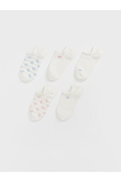 LC Waikiki Bow Patterned Women's Sneaker Socks, Pack of 5