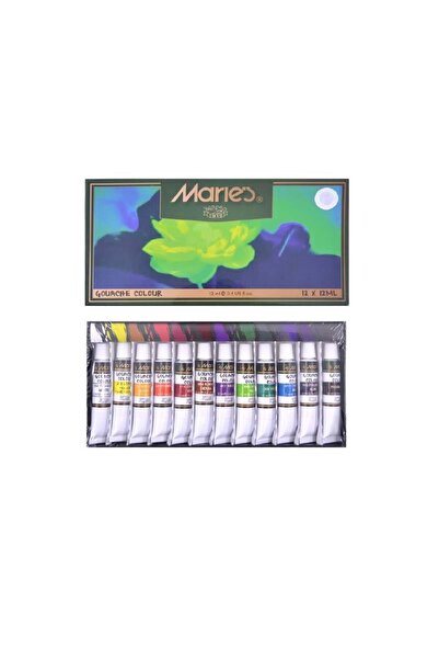 dönmezler kırtasiye Maries Guvaş Boya Seti 12 ml 12 Renk Set 7312B
