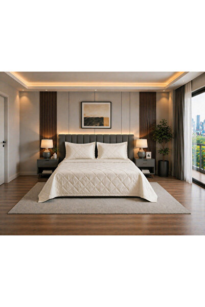 Zarif Home Καλοκαιρινό Καπιτονέ Κάλυμμα Κρεβατιού Διπλό Σετ 3 τεμαχίων - 220ε...