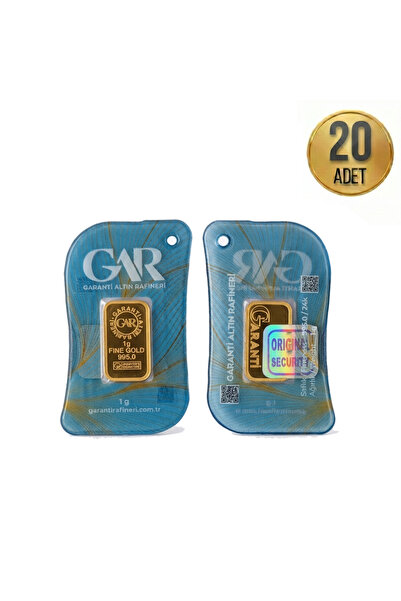 GAR 1 Gram Külçe Altın (20 Adet) 995 Saflık Sertifikalı