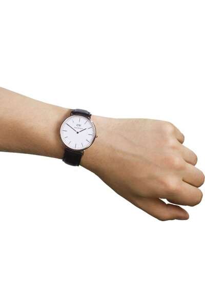 Daniel Wellington Ceas DW00100007, unisex, 40 mm, piele, Maro
