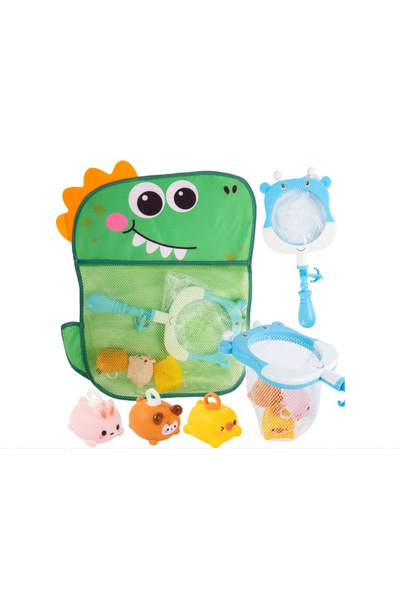 MalPlay Παιχνίδι ψαρέματος με βεντούζες για το μπάνιο, Dino Verde