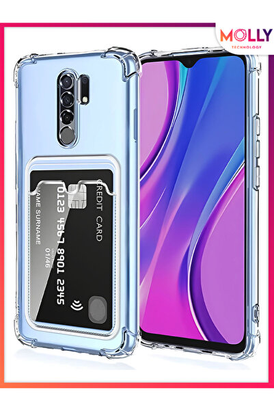 Molly REDMİ NOTE 8 PRO İçin Şeffaf Kart Cepli Köşeleri Takviyeli Silikon Kılıf
