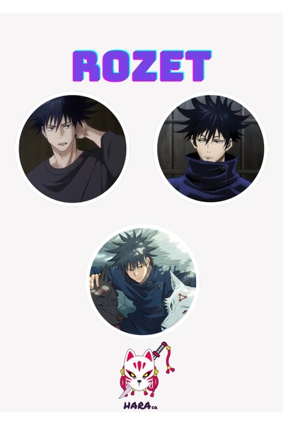 Hara Company Jujutsu Kaisen Animesi Megumi Fushiguro Anime Rozet Seti 3’lü