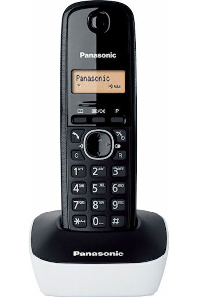 PANASONIC KX-TG1611 Ασύρματο Τηλέφωνο με Ελληνικό Μενού Μαύρο-Λευκό