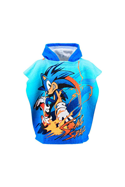 Sonic Πετσέτα πόντσο ταχείας ξήρανσης Hedgehog Speed, 55x110 εκ. Μπλε