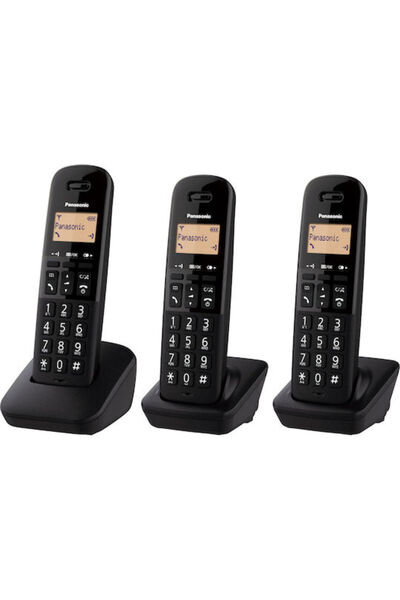 PANASONIC KX-TGB613JTB Ασύρματο Τηλέφωνο Τριών Τεμαχίων Μαύρο