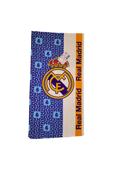 Real Madrid Πετσέτα θαλάσσης από πολυεστέρα, 70x140 εκ. Μπλε