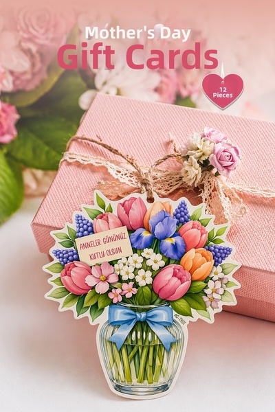 MSticker Δωροκάρτα για τη γιορτή της μητέρας 12 τεμάχια 10x10 εκ. |   Κάρτα μ...