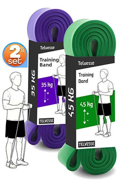 Telvesse Σετ ζώνης αντίστασης 35+45 KG - Λάστιχο μυϊκής ανάπτυξης, Fitness Pi...