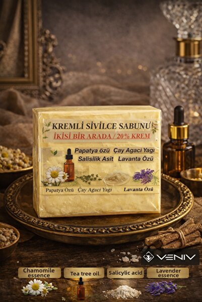 VENİV Cream soap - chamomile extract - salicylic acid - tea tree extract - la...