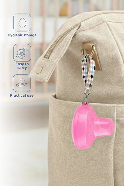 Babyjem Pacifier Storage Container Pink