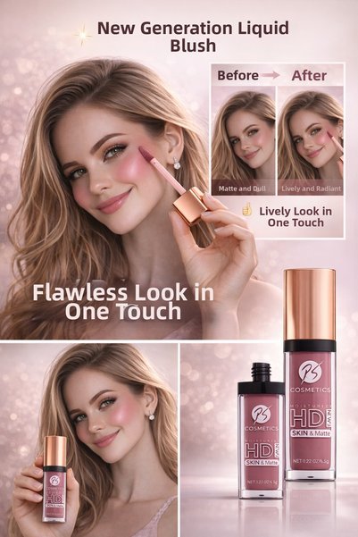 Sudedi Home Liquid Blush Lasting Matte Natural Glow Hd Professional Blush with Dried Rose Peach Pink Tone Options