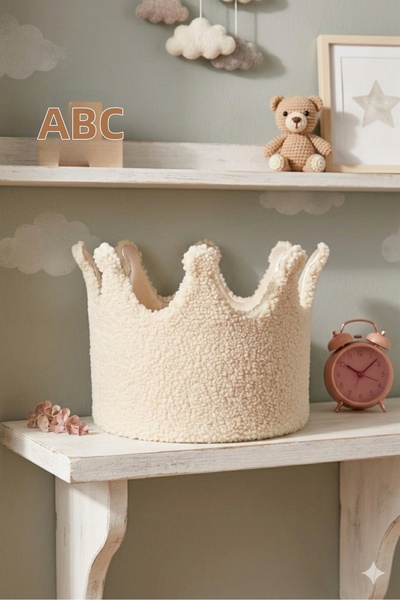 Cherry Bloom Cotton سلة قطيفة موديل تاج الملك 25 سم