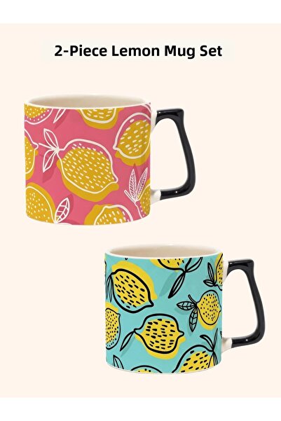 baskigo.com Design 2-Piece Ceramic Mug Set – Modern Design Coffee & Tea Cup