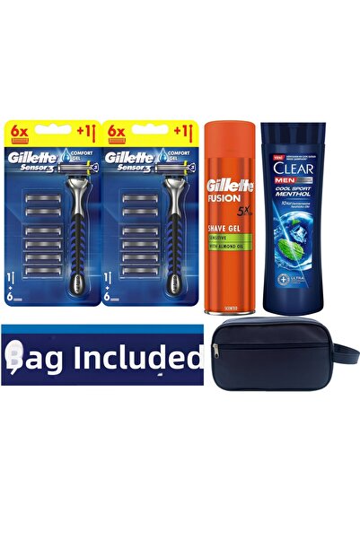Gillette Сензор3 2 самобръсначки + 12 резервни ножчета за бръснене + 200 мл F...