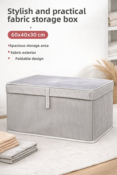 JASPER 2 τεμάχια πτυσσόμενο κουτί ριγέ πολυτελές οργανωτή αποθήκευσης πολλαπλ...