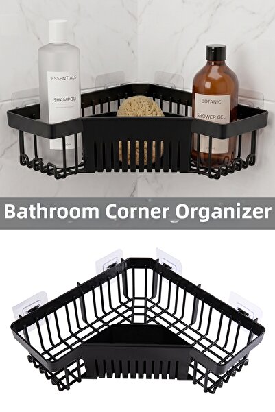 Meleni Home Αυτοκόλλητος Οργανωτής Μπάνιου - Θήκη για Σαμπουάν, Θήκη για Σαπο...