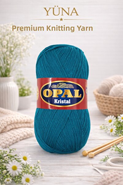 OPAL خيط حياكة كريستال بيرل صيفي 0185 أزرق بترولي