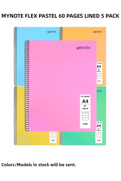 Mynote FLEX ΠΑΣΤΕΛ ΤΕΤΡΑΔΙΟ A4 60 ΦΥΛΛΑ ΡΙΓΕΣΜΕΝΟ 5 ΤΕΜΑΧΙΑ