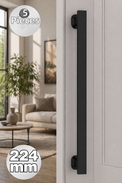 Badem10 Özen Μαύρη ματ λαβή ντουλαπιού 224 mm 5 τεμάχια Μοντέρνα λαβή πόρτας ...