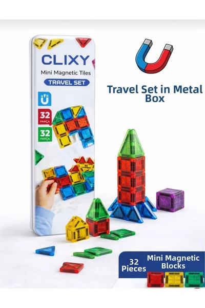 NB market Magnetic Block 32 Pieces Metal Boxable Jigsaw Puzzle Magnetic