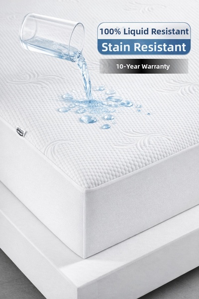 Formeya Προστατευτικό στρώματος με μοτίβο από μαλακό μπαμπού Premium, αδιάβρο...