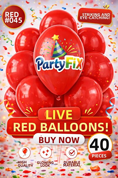 BALON DİYARI 40 قطعة من بالونات اللاتكس الحمراء الفاخرة |   بالون تنظيمي متين