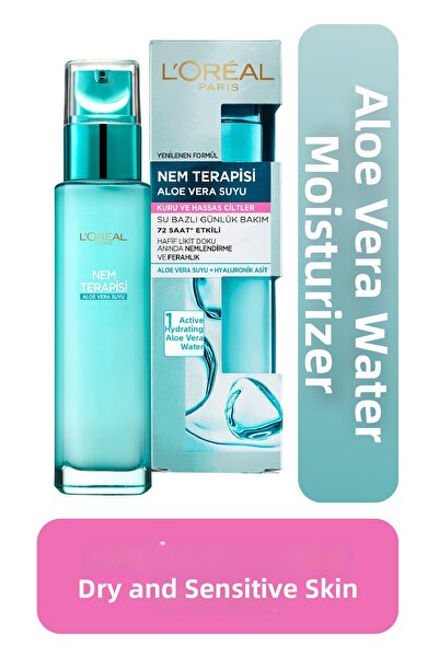 L'Oreal Paris كريم مرطب للوجه ذو أساس مائي للبشرة الجافة والحساسة يحتوي على ع...