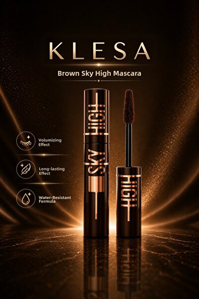 KLESA Brown Mascara for Visible Volume and Long Eyelash Effect