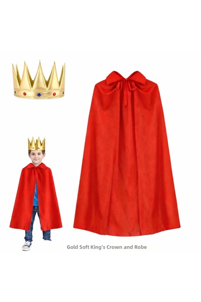 My Reality Fashion Σετ παιδικής στολής βασιλιά (Στέμμα + Μανδύας)