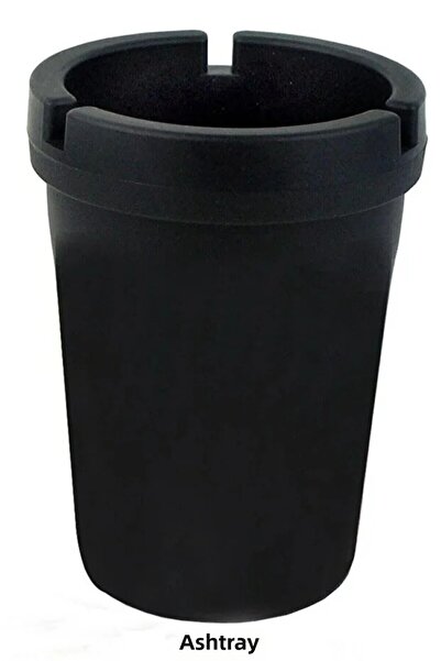 Generic Brand Plastic Odorless Ashtray Black Tray 1 Piece