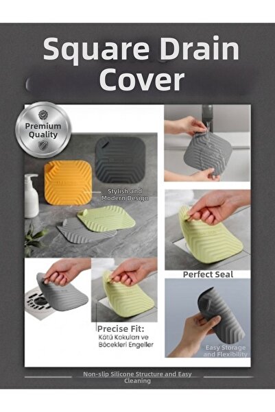 Keskon Τετράγωνο κάλυμμα αποχέτευσης σιλικόνης |   Πώμα νεροχύτη κατά της δυσ...