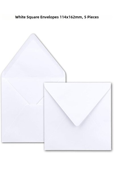 Oyal Τετράγωνος Φάκελος Λευκός 110 γρ. 114X162MM 5 Τεμάχια – Κομψή και Ανθεκτ...