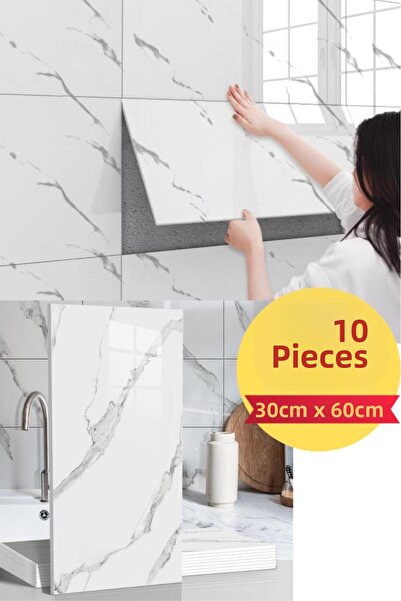 Renkli Duvarlar Επένδυση WC Μπάνιου 10 Τεμάχια 30x60cm Αυτοκόλλητο Αφρός Σβήσ...